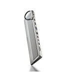 Docking USB Tipo-C NGS WonderDock 12 Pro/ 3xUSB/ 2xHDMI 4K/ 1xVGA/ 1xRJ45/ 1xLector de Tarjetas/ 1xJack 3.5/ 1xUSB Tipo-C PD/ Gr