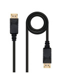 Cable DisplayPort 1.2 4K Nanocable 10.15.2302/ DisplayPort Macho - DisplayPort Macho/ 2m/ Negro