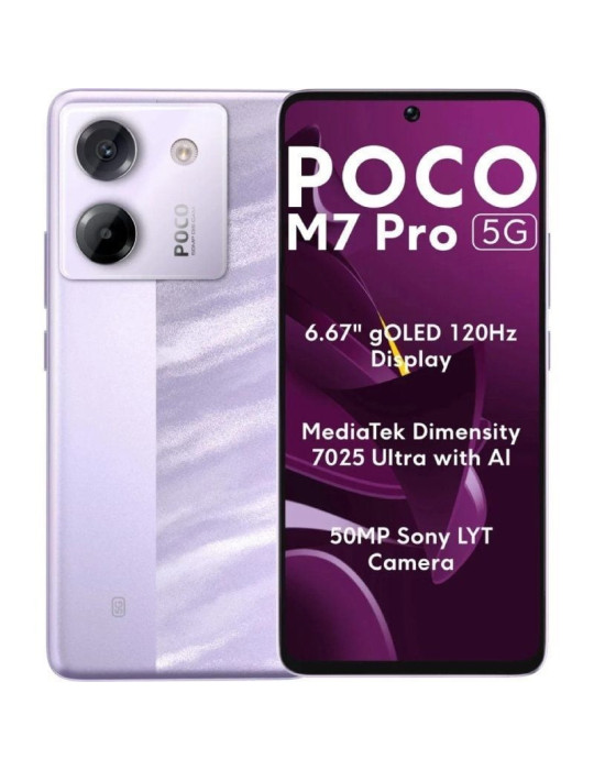 Smartphone Xiaomi POCO M7 Pro 8GB/ 256GB/ 6.67"/ 5G/ Púrpura Smartphone Xiaomi POCO M7 Pro 8GB/ 256GB/ 6.67"/ 5G/ Púrpura