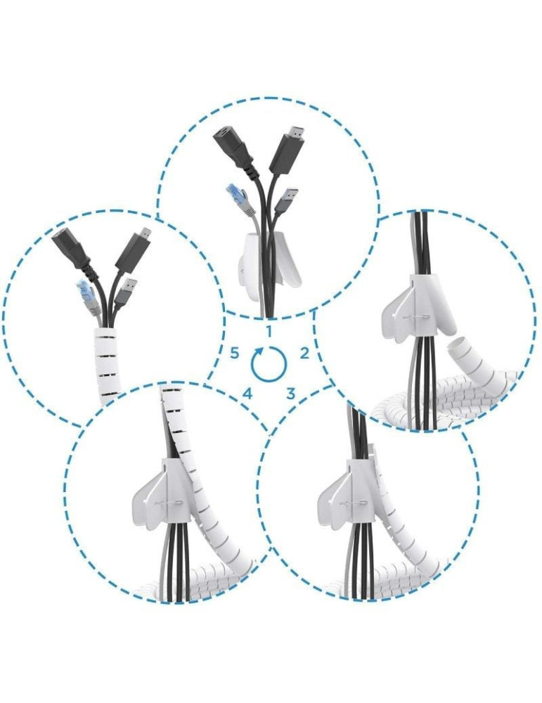 Organizador de Cables en Espiral Aisens A151-0919/ 3m