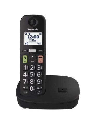 Teléfono Inalámbrico Panasonic KX-TGU112EXB/ Pack DUO/ Negro 2