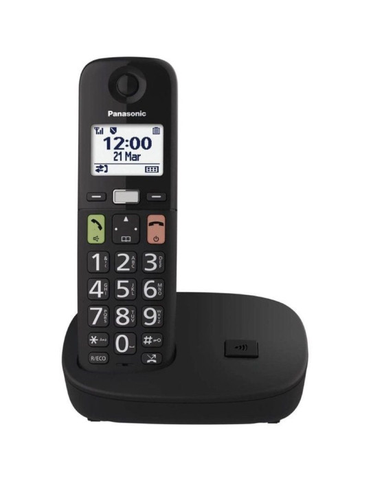 Teléfono Inalámbrico Panasonic KX-TGU112EXB/ Pack DUO/ Negro