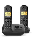 Teléfono Inalámbrico Gigaset Basic 100/ Pack DUO/ Negro