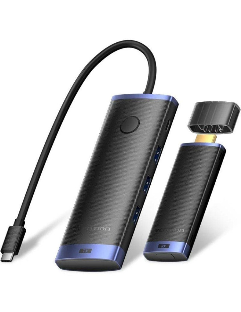 Adaptador/Transmisor de vídeo inalámbrico USB Tipo-C 3.2 - HDMI Vention TPVBB/ 60W