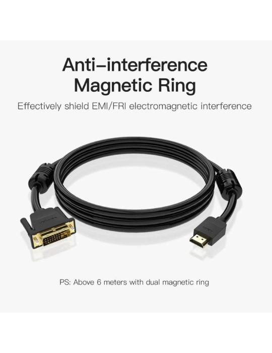 Cable Conversor Vention ABFBJ/ DVI-D Macho - HDMI Macho/ 5m/ Negro