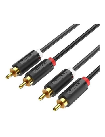 Cable Estéreo Vention BCMBD/ 2x RCA Macho - 2x RCA Macho/ 50cm/ Negro
