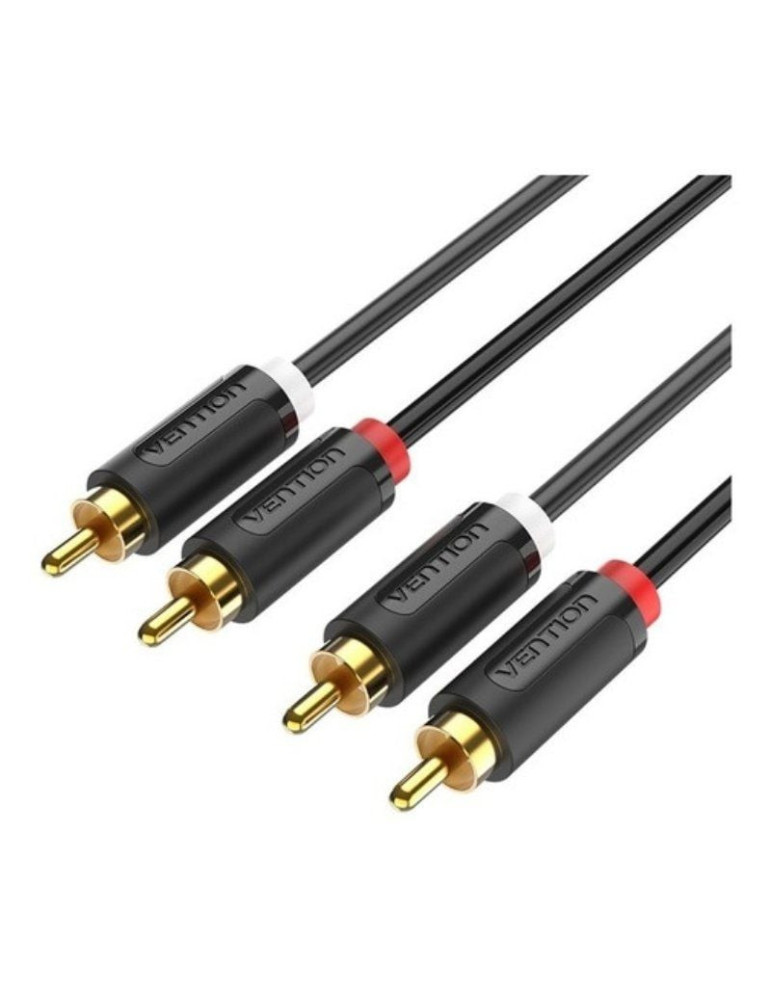 Cable Estéreo Vention BCMBD/ 2x RCA Macho - 2x RCA Macho/ 50cm/ Negro