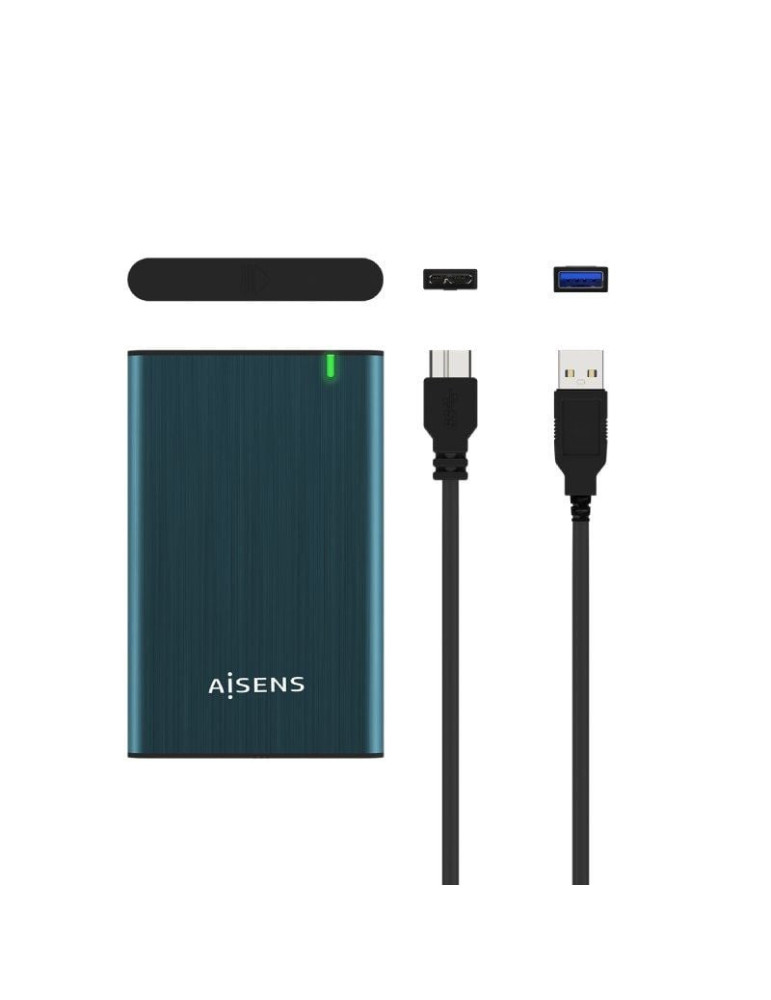 Caja Externa para Disco Duro de 2.5" Aisens ASE-2525PB/ USB 3.0/ Sin tornillos