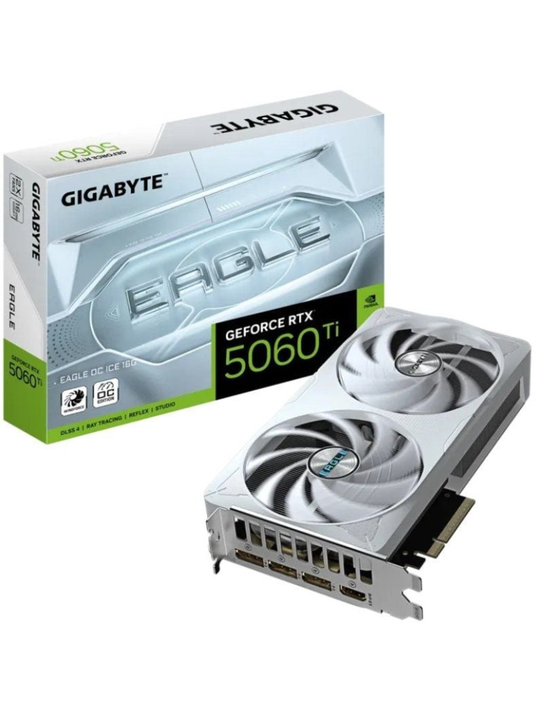 Tarjeta Gráfica Gigabyte GeForce RTX 5060 Ti Eagle OC ICE/ 16GB GDDR7