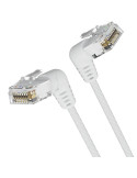 Cable de Red RJ45 UTP Vention IBOWI Cat.6A/ 3m/ Cabeza Rotatoria 360 / Blanco