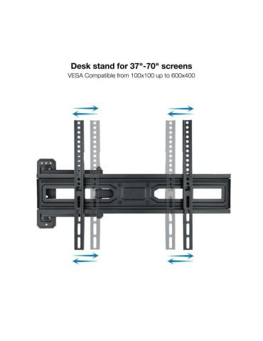 Soporte de Pared Giratorio/ Inclinable/ Nivelable TooQ LP7863TN-B para TV de 37-70"/ hasta 35kg 2