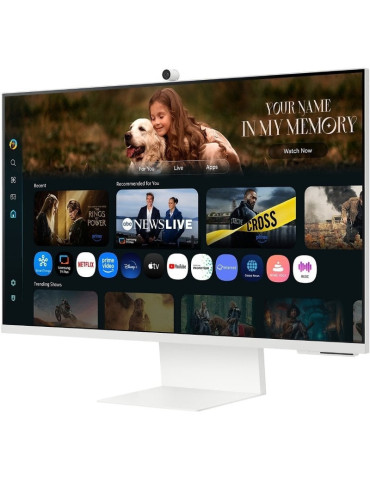 Smart Monitor Samsung M8 M80F S32FM801UU 32"/ 4K/ Multimedia/ Regulable en altura/ Smart TV/ Webcam/ Blanco 2