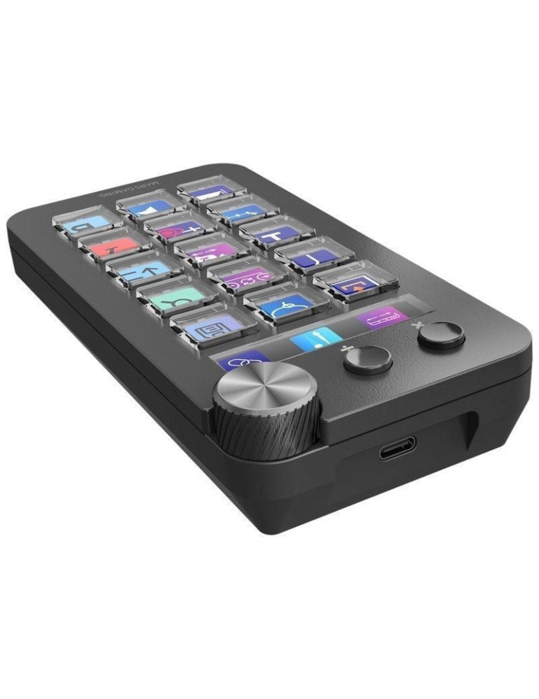 Control Deck Mars Gaming MSD-NEO/ 15 Teclas LCD/ 1 Rueda/ 2 Botones/ Negro