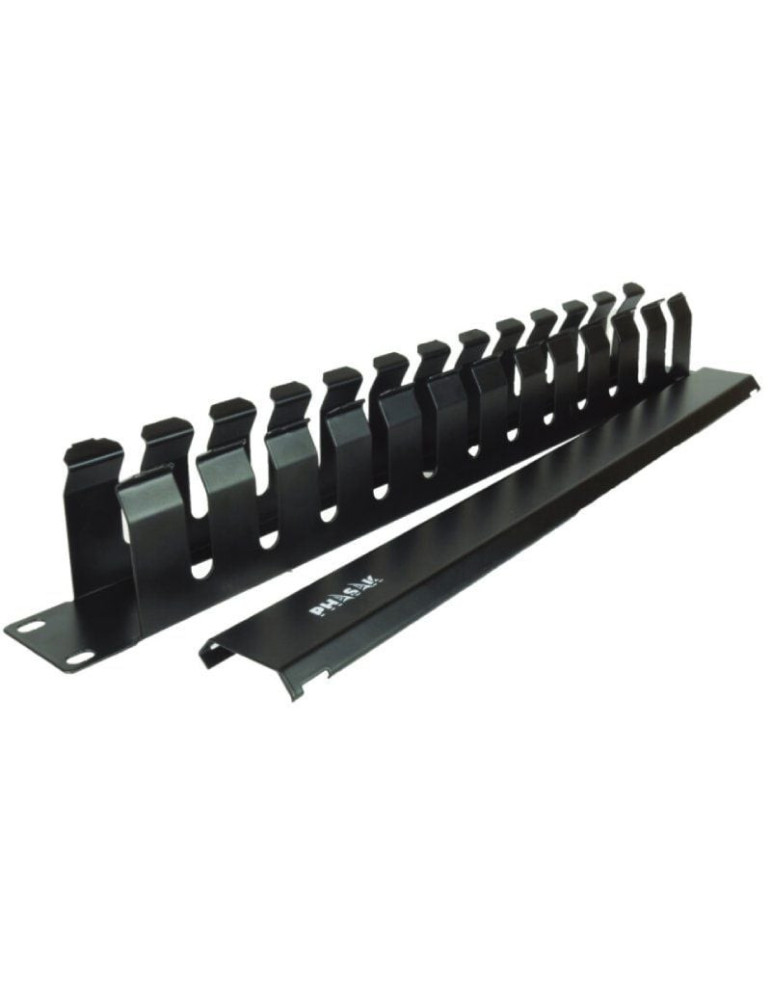 Panel Guía Cables con Tapa para Rack 19" Phasak PA 5095/ Altura 1U