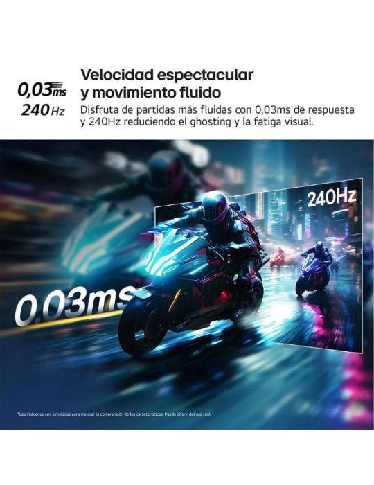 Monitor Gaming LG UltraGear 27GX704A-B 27"/ QHD/ 0.03ms/ 240Hz/ OLED/ Regulable en altura/ Negro