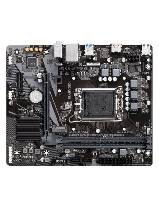 Placa Base Gigabyte H610M K DDR4 Socket 1700/ DDR4/ PCIe 4.0/ Micro ATX