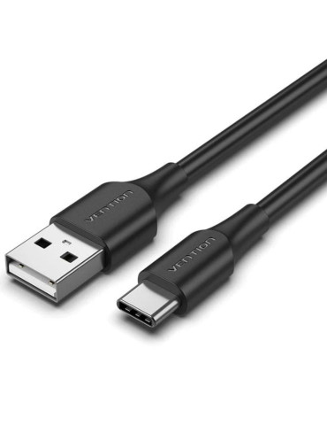 Cable USB 2.0 Tipo-C Vention CTHBH/ USB Tipo-C Macho - USB Macho/ 480Mbps/ 2m/ Negro
