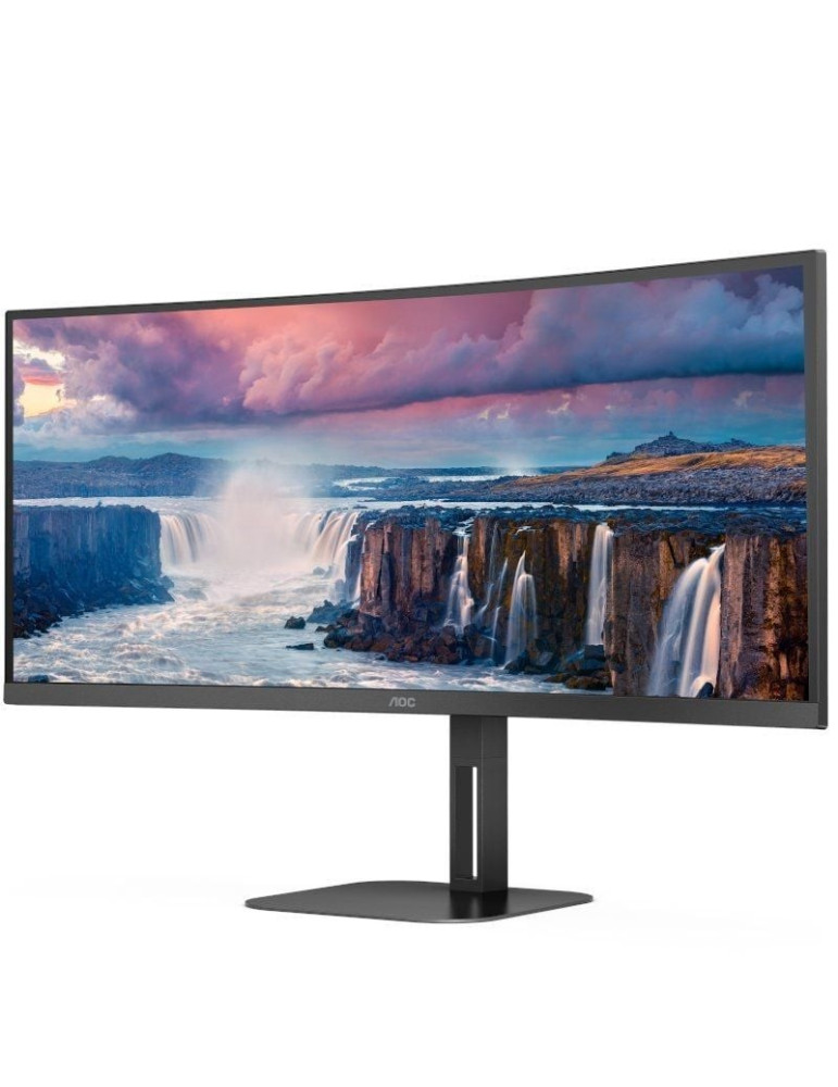 Monitor Profesional Ultrapanorámico Curvo AOC CU34V5C/BK 34"/ WQHD/ Multimedia/ Negro