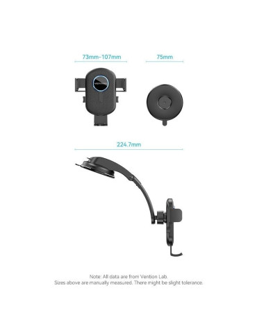 Soporte de Smartphone para Coche Vention KSCB0/ Negro 2