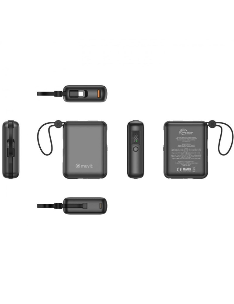 Powerbank 10000mAh Muvit For Change MCCHP0014/ 35W/ Negra