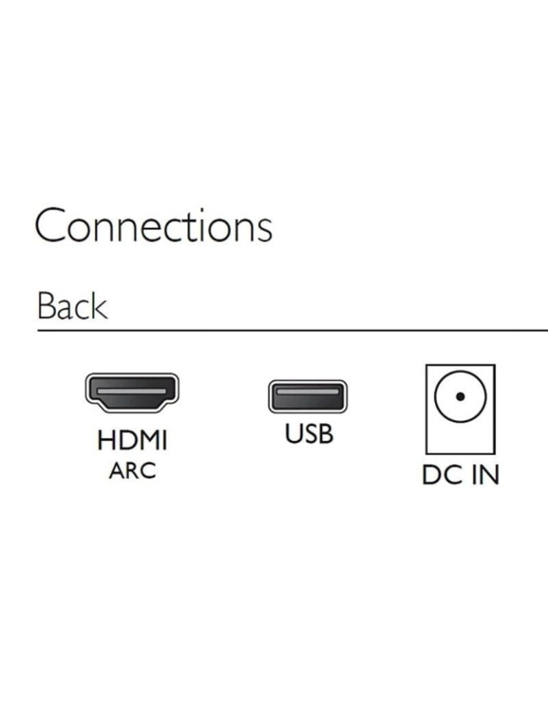 Barra de Sonido con Bluetooth Philips TAB4000/10/ 60W/ 2.0/ Negra