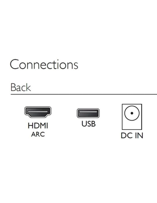 Barra de Sonido con Bluetooth Philips TAB4000/10/ 60W/ 2.0/ Negra