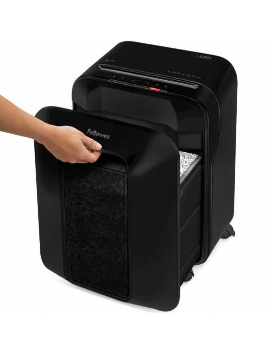 Destructora Fellowes LX201/ Corte en Partículas de 2 x 12mm/ Negra