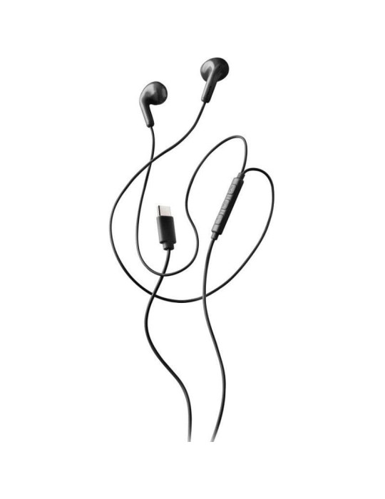 Auriculares Intrauditivos NGS Cross Glide/ con Micrófono/ USB Tipo-C/ Negros