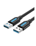 Cable USB 3.0 Vention CONBH/ USB Macho - USB Macho/ 5Gbps/ 2m/ Negro