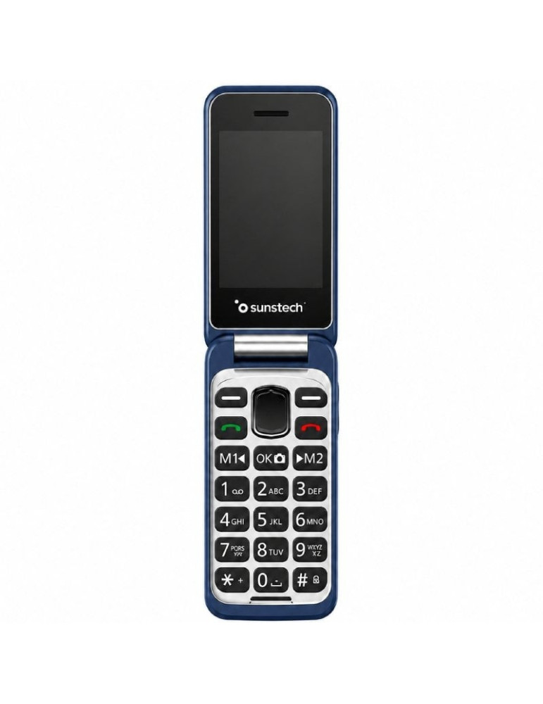 Teléfono Móvil Sunstech CELT26 para Personas Mayores/ Azul