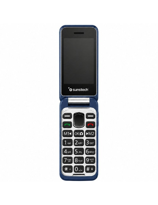 Teléfono Móvil Sunstech CELT26 para Personas Mayores/ Azul