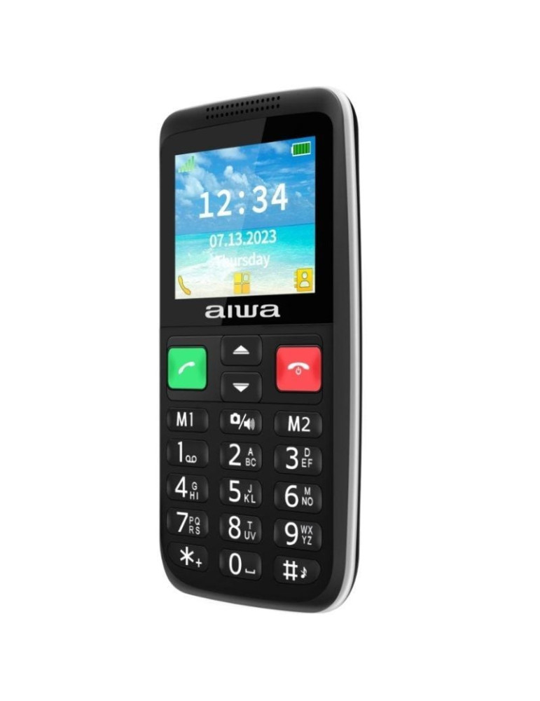 Teléfono Móvil Aiwa FPH-S200-2G para Personas Mayores/ Negro