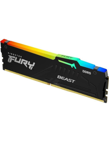 Memoria RAM Kingston FURY Beast RGB 16GB/ DDR5/ 6000MHz/ 1.35V/ CL36/ DIMM 2