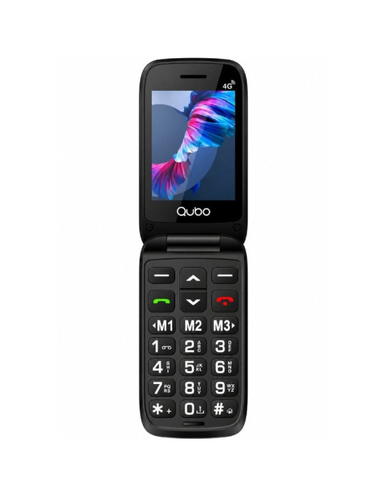 Teléfono Móvil Qubo P-220BKC 4G para Personas Mayores/ Negro
