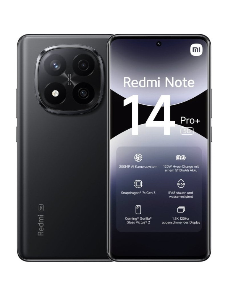 Smartphone Xiaomi Redmi Note 14 Pro+ 12GB/ 256GB/ 6.67"/ 5G/ Negro