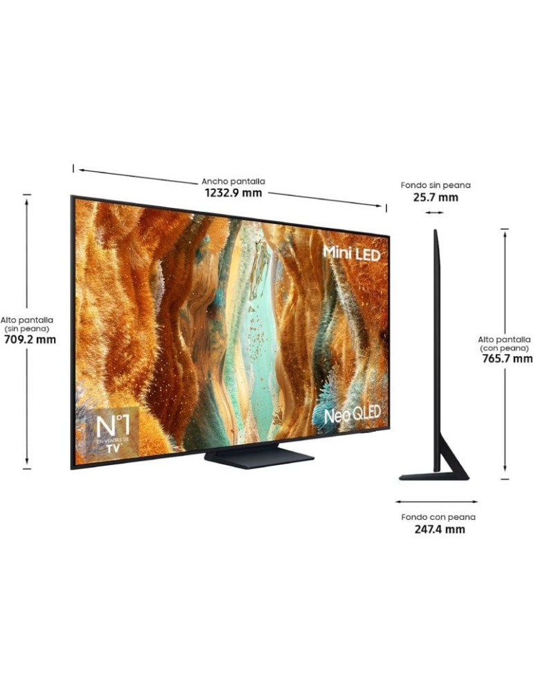 Televisor Samsung Neo QLED QN73F TQ55QN73FAT 55"/ Ultra HD 4K/ Smart TV/ WiFi