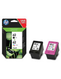 Cartucho de Tinta Original HP n 62 Multipack/ Negro/ Tricolor