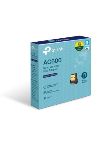 Adaptador USB - WiFi TP-Link Archer T2U Nano/ 600Mbps 2