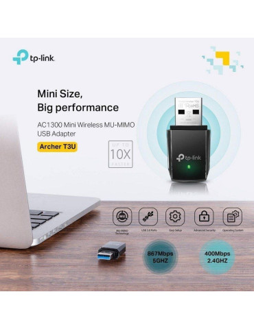 Mini Adaptador USB - WiFi TP-Link Archer T3U AC1300/ 1300Mbps 2