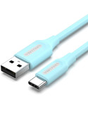 Cable USB 2.0 Tipo-C Vention COKSF/ USB Tipo-C Macho - USB Macho/ 480Mbps/ 1m/ Azul
