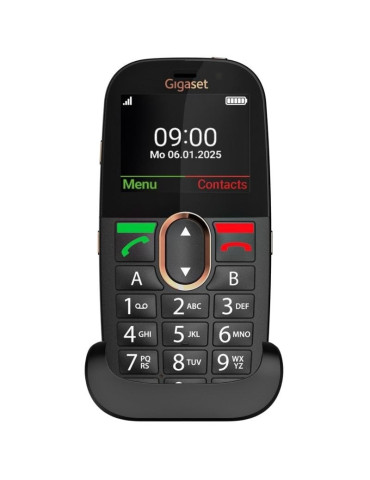 Teléfono Móvil Gigaset GL695 para Personas Mayores/ 4G/ Negro