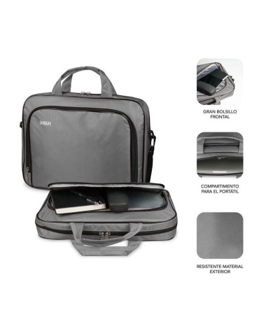Maletín Subblim Oxford para Portátiles hasta 16"/ Gris 2