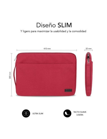Funda Subblim Urban Laptop Sleeve para Portátiles hasta 15.6"/ Roja 2