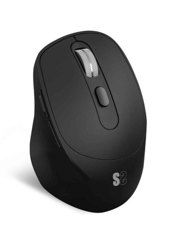 Ratón Ergonómico Inalámbrico Subblim Comfort Ergo Dual Battery/ Batería recargable/ Hasta 2400 DPI/ Negro