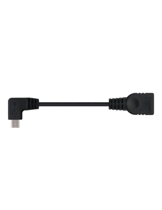 Cable USB 2.0 Nanocable 10.01.3600/ MicroUSB Macho - USB Hembra/ 15cm/ Negro