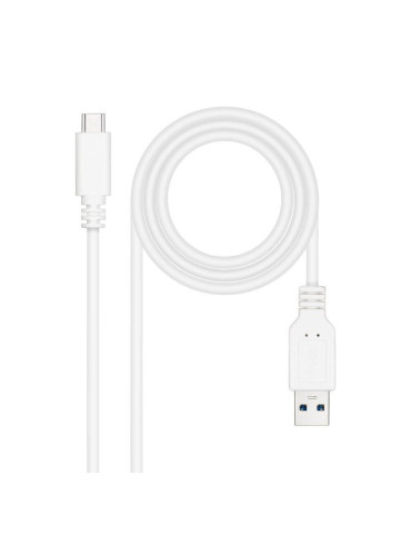 Cable USB 3.1 Tipo-C Nanocable 10.01.4001-W/ USB Tipo-C Macho - USB Macho/ 10Gbps/ 1m/ Blanco 2