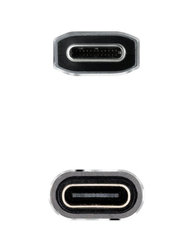 Cable Alargador USB Tipo-C 3.2 Nanocable 10.01.4501-L150-COMB/ USB Tipo-C Macho - USB Tipo-C Hembra/ 1.5m/ Negro