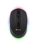 Ratón Inalámbrico por Bluetooth NGS Smog-RB/ Batería recargable/ Hasta 1600 DPI/ Negro