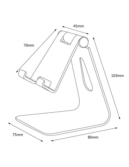 Soporte para Smartphone/Tablet Aisens MS1PM-081/ Plata