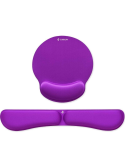 Pack de Reposamuñecas y Alfombrilla Ergonómica Subblim Ergo MemoryFlex/ Púrpura